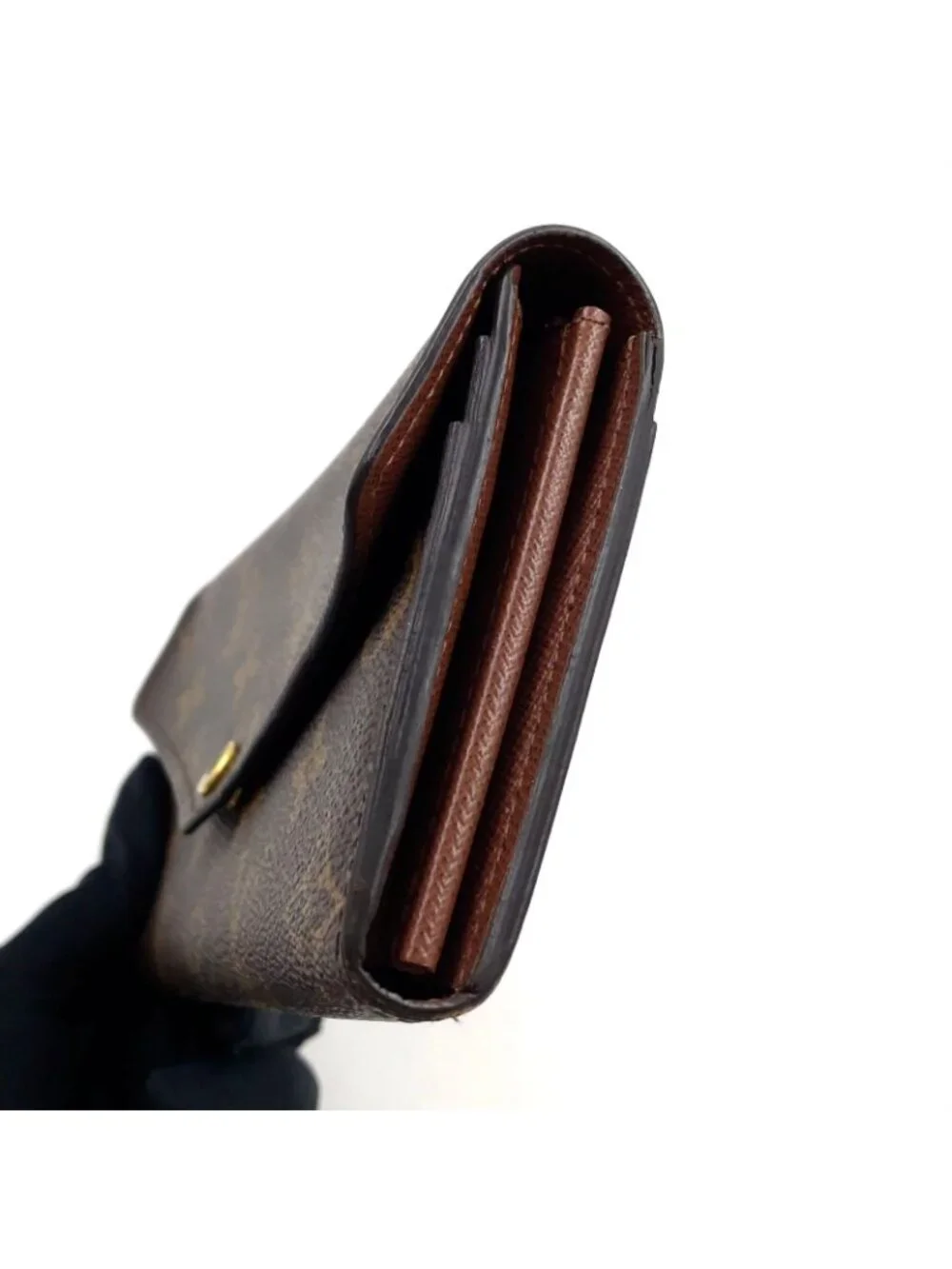 Louis Vuitton Portefeuille Sarah Monogram Leather with Initials Brown Bifold